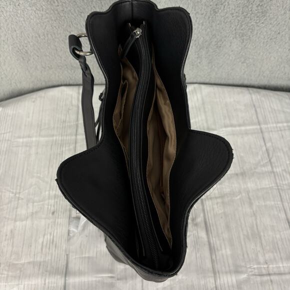 The Sak Shoulder Bag Buttery Leather Large Black Tassels New NWT - Picture 12 of 16